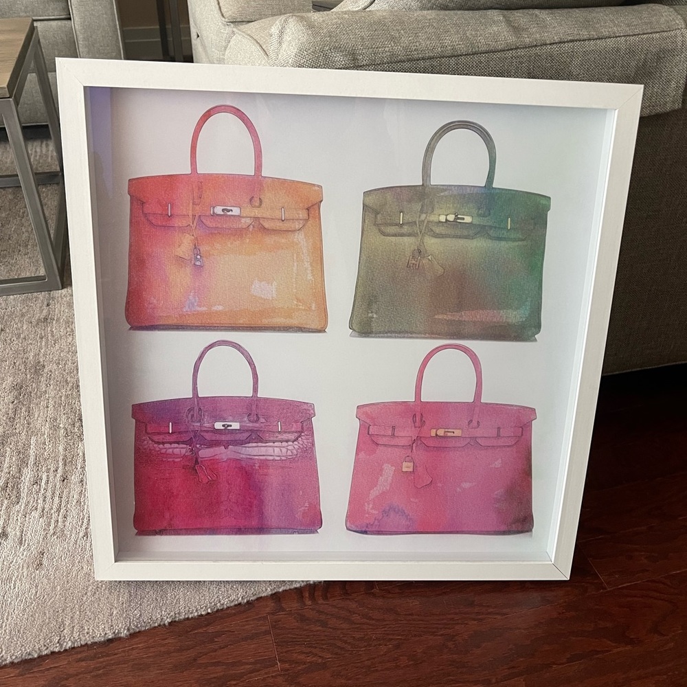 Artwork of Birkin bags (framed)